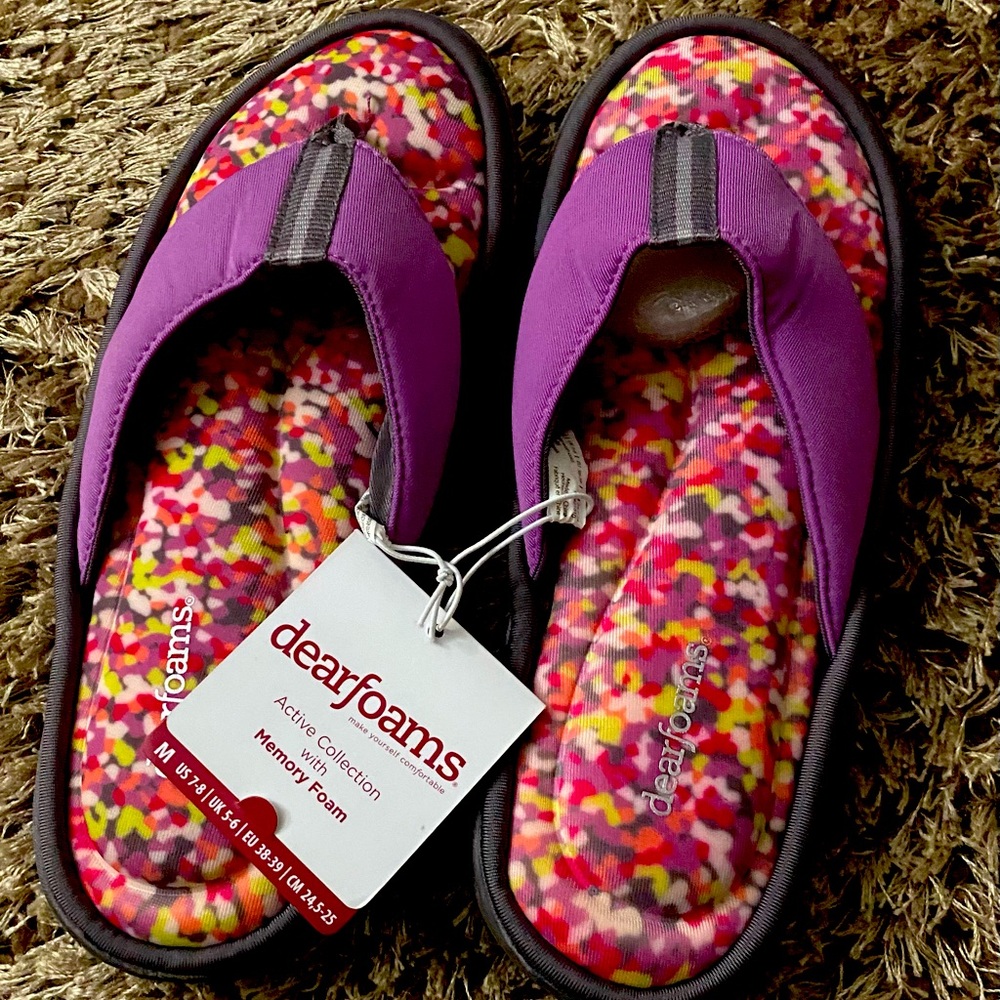 DearFoam multicolor flipflop active collection with memory foam